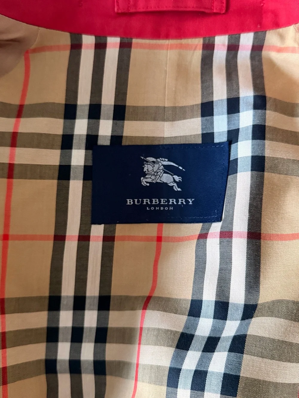 Burberry Red Button Detail Jacket - Picture 7 of 9